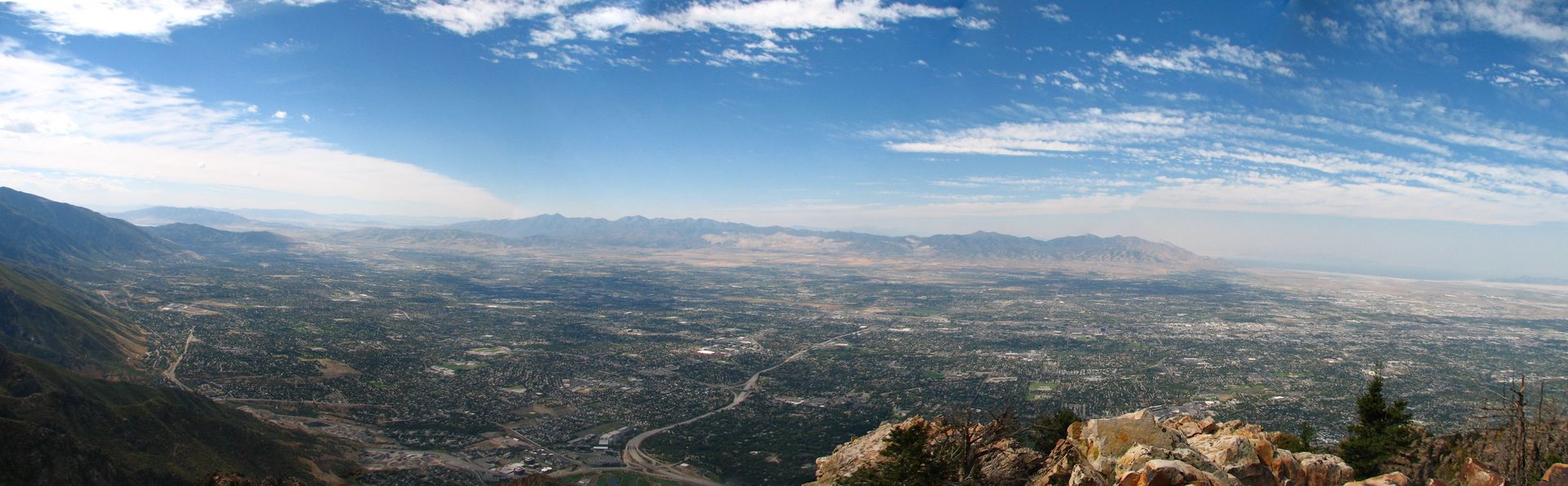 Southern Salt Lake Valley viewed from Mount Olympus